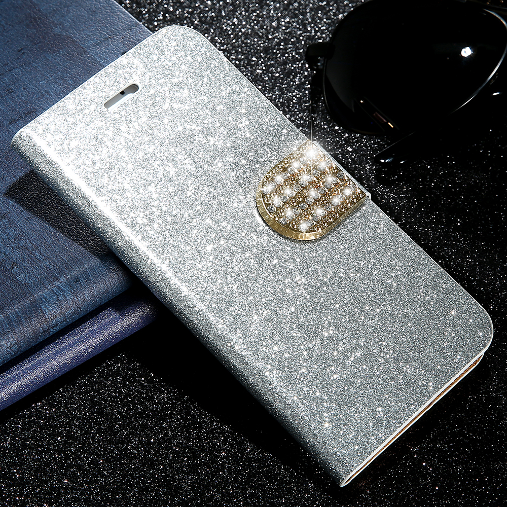 Luxus Bling Flip Case für iPhone 7 7 Plus 6 6s 6Plus 6SPlus Glitter Frau Mädchen Leder