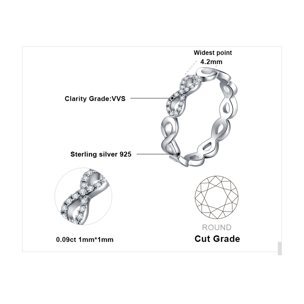 Jahrestag Ehering für Frauen 925er Sterling Silber