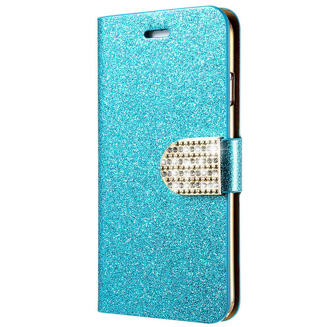 Luxus Bling Flip Case für iPhone 7 7 Plus 6 6s 6Plus 6SPlus Glitter Frau Mädchen Leder